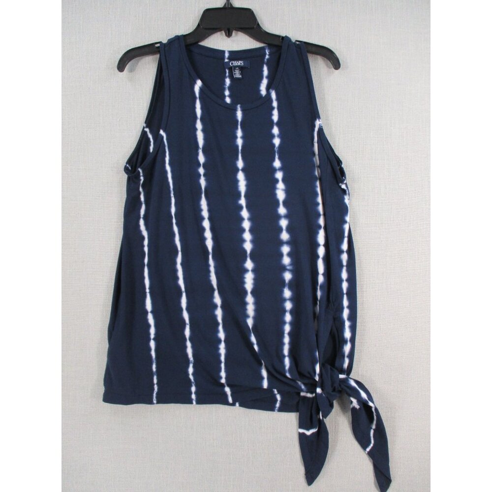 Chaps Womens Tie-Dye Side Tie Tank Top Women‎ Size L/G